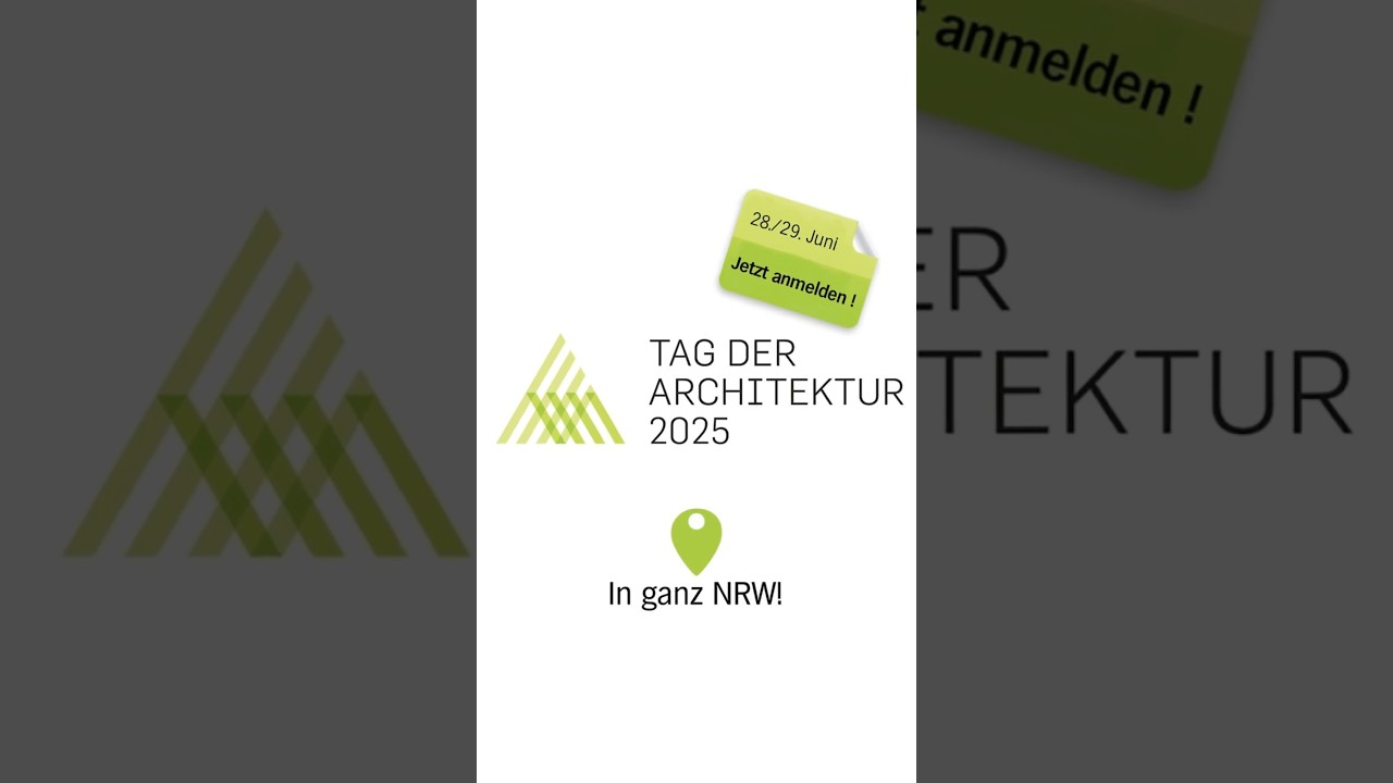 Jetzt zum #TagderArchitektur 2025 anmelden!