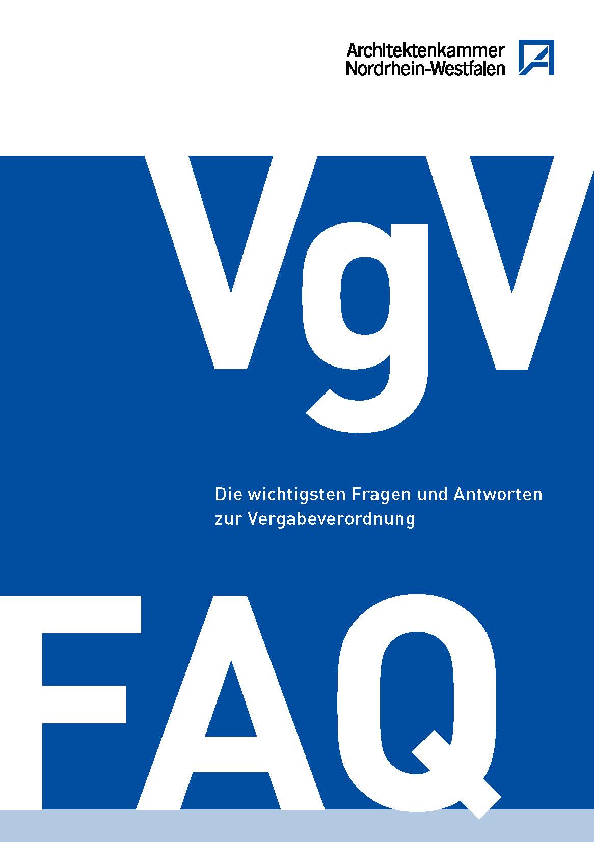 Titel FAQs zur VgV